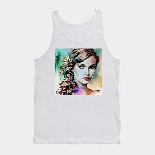 watercolor image of Natalie Tank Top